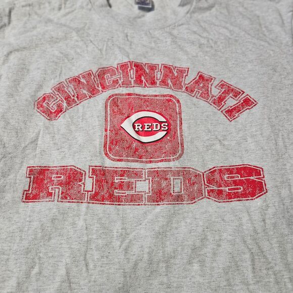 Cincinnati Reds Delta Pro Weight Mens T-Shirt Multicolor XL Cotton Long Sleeve - Picture 9 of 12